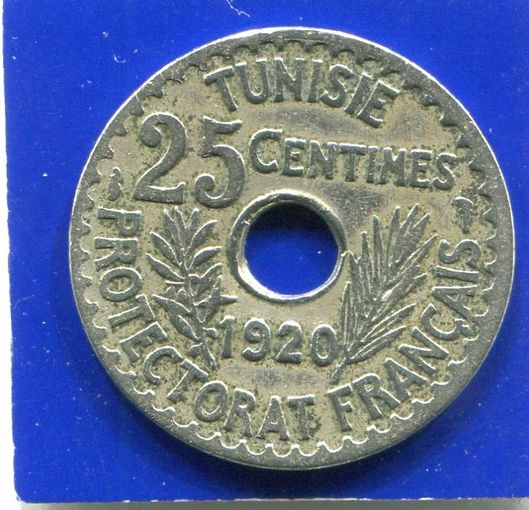 Тунис 25 сантимов 1920