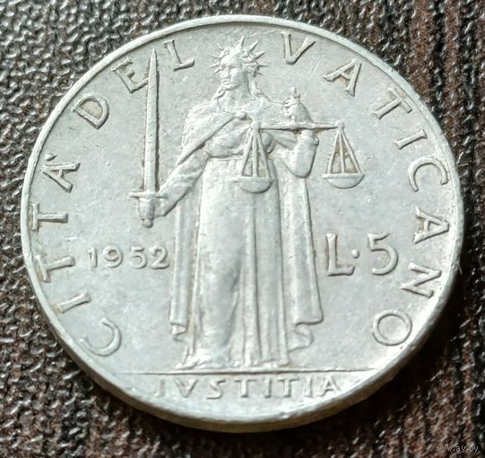 Ватикан 5 лир, 1952    ( 1-5-4 )