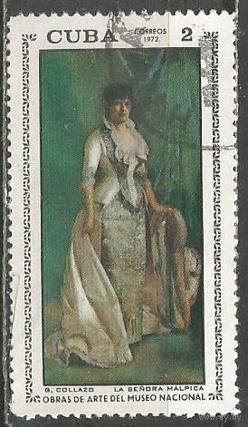 Куба. Картины Национального музея. Женская фигура. 1972г. Mi#1744.