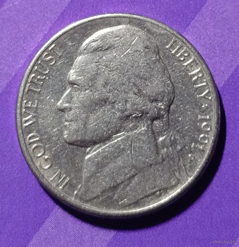 5 центов 1991 г США