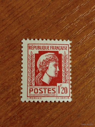 1944-45 Франция Французский Комитет Национального Освобождения Марианна чистая клей MNH** (4-1)