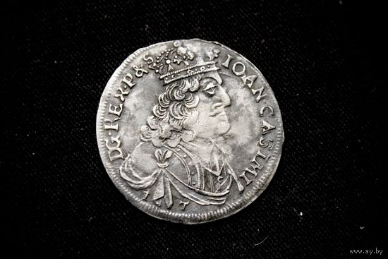 Орт 1655 г. Краков (Речь Посполитая), Ян Казимир. Родная, многолетняя патина!
