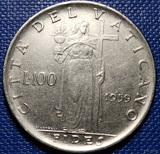 Ватикан 100 лир 1959 г.