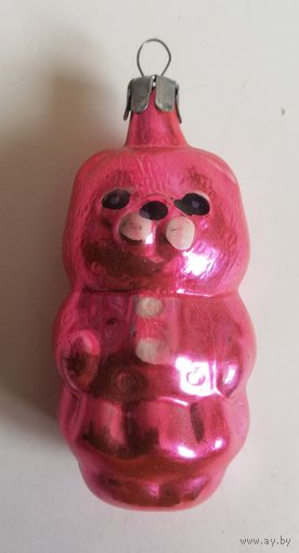 Елочная игрушка, Мишка, красный цвет
