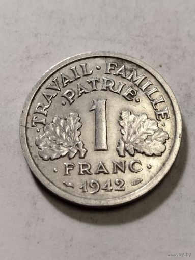 Франция 1 франк 1942