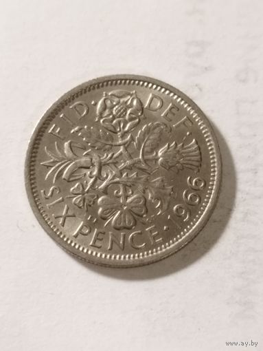Великобритания 6 пенсов 1966