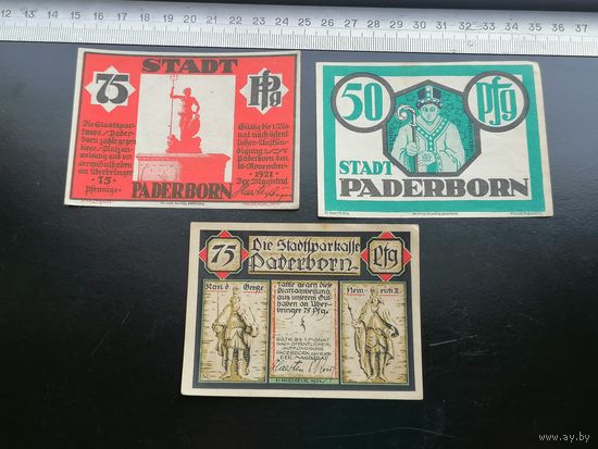 Германия-нотгельд  Paderborn (Падерборн) 50 пфеннигов 1921