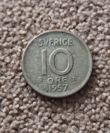 Швеция 10 эре, 1957