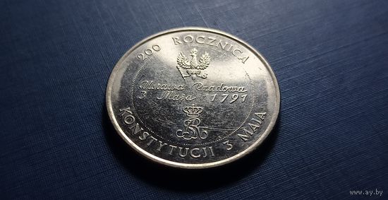 10000 злотых 1991. Польша. 200 лет Конституции Польши. AU!!!