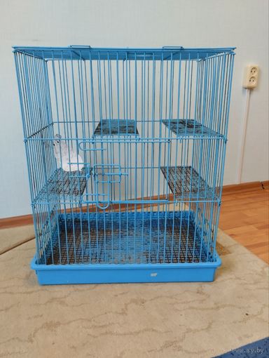 Клетка для шиншиллы б/у 65/51/33 просторная, разборная +бонус