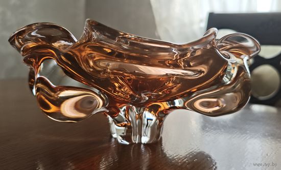 Большая пепельница, Чехия (Богемское стекло)