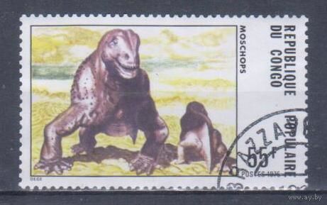 [1135] Конго 1975. Древняя фауна.Динозавры. Гашеная марка.