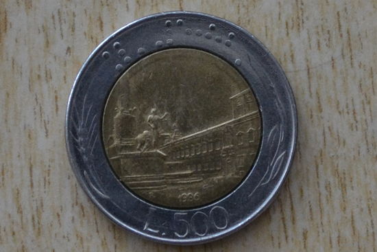 Италия 500 лир 1986