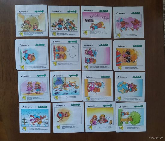 Вкладыши от жвачки Ask Milegi Полная коллекция 54шт! Люкс!