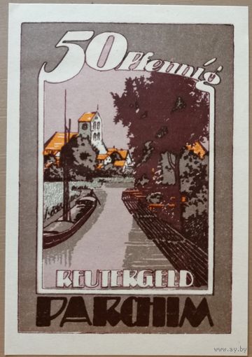 Германия 50 пфеннигов 1922 г Пархим (Parchim) UNC