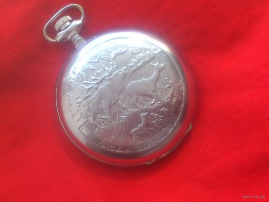 Часы МОЛНИЯ 3602 ОХОТА РЕДКИЕ из СССР 1980-х в ДОСТОЙНОМ СОСТОЯНИИ