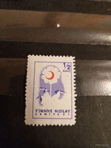 1957 Турция марка обязательной доплаты герб чистая клей MNH** абкляч (2-16)