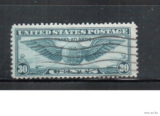 США-1939, (Мих.450), гаш.   , Авиапочта ,Авиация, Знак пилота, (одиночка)(3)