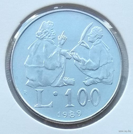 Сан-Марино 100 лир 1989 г. Шестнадцать веков истории