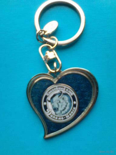 Брелок - "Хоккейный Клуб "Динамо" Минск" - Металл.