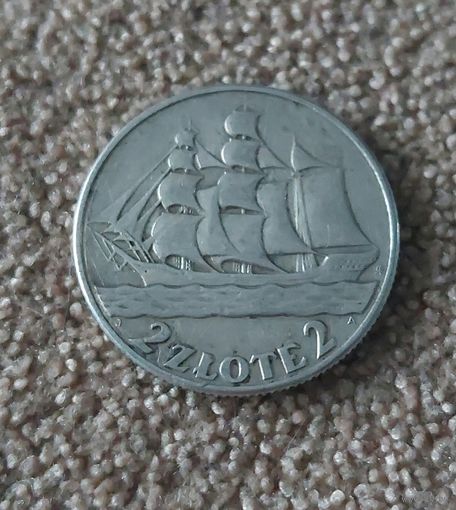 Польша 2 злотых, 1936 15 лет морскому порту Гдыня