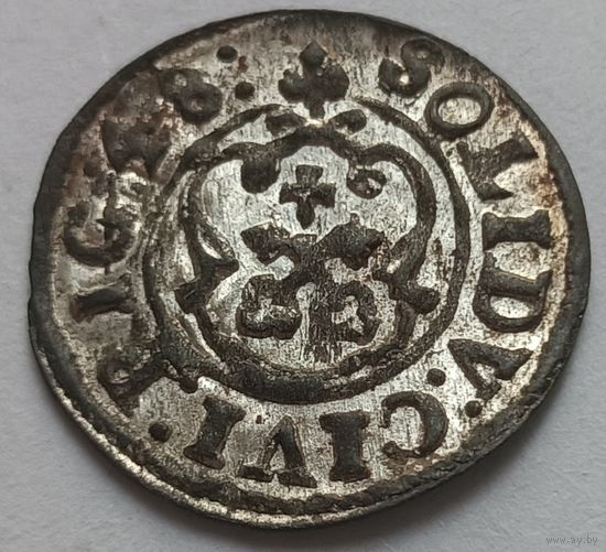 Рыжскi Кiрмаш! Солид 1648, Рига, Кристина. Без обращения