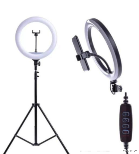 Лампа кольцевая светодиодная 26 см со штативом более 2 метра в комплекте