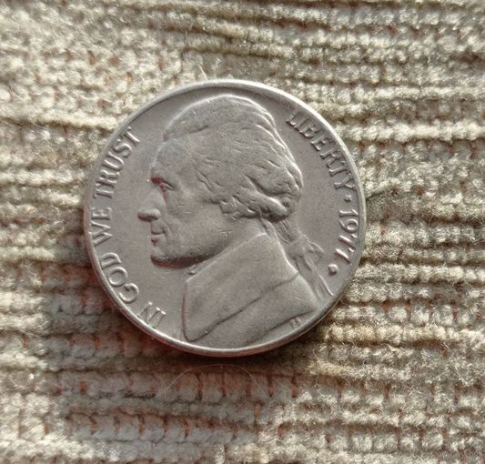 Werty71 США 5 центов 1977 D Белый дом Джефферсон