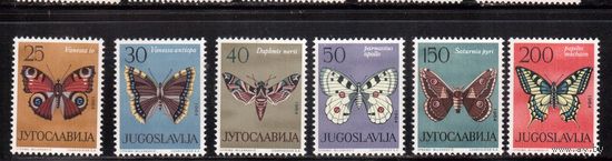 Югославия-1964(Мих.1069-1074)  **  , Фауна, Бабочки (полная серия)