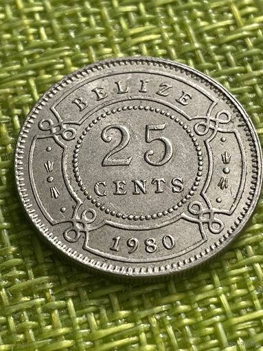 Белиз 25 центов 1980 г