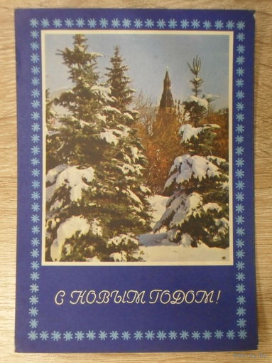 ПОДПИСАННАЯ ОТКРЫТКА СССР ПРОШЕДШАЯ ПОЧТУ. "С НОВЫМ ГОДОМ!" фото. Г. КОСТЕНКО 1973 год.