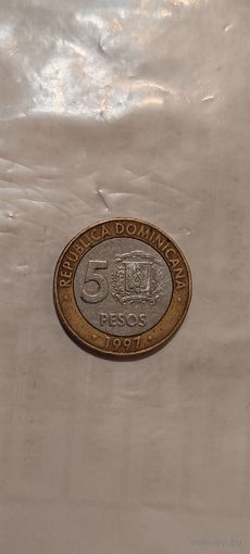 Доминиканская республика 5 песос 1997