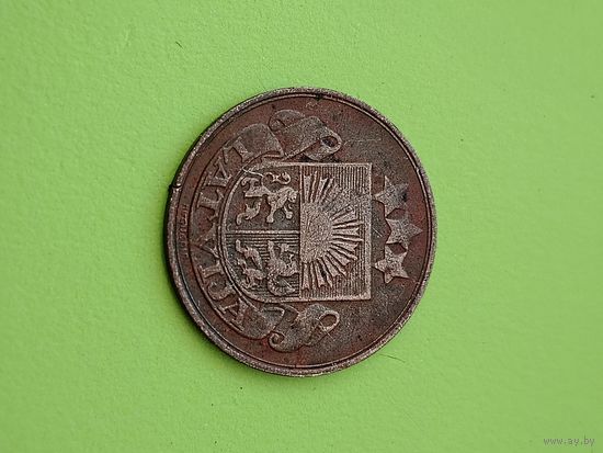 Монета Латвии 5 сантимов 1922 г