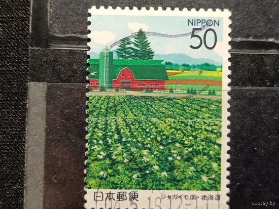 Япония, 2000. Фермерская постройка возле картофельного поля