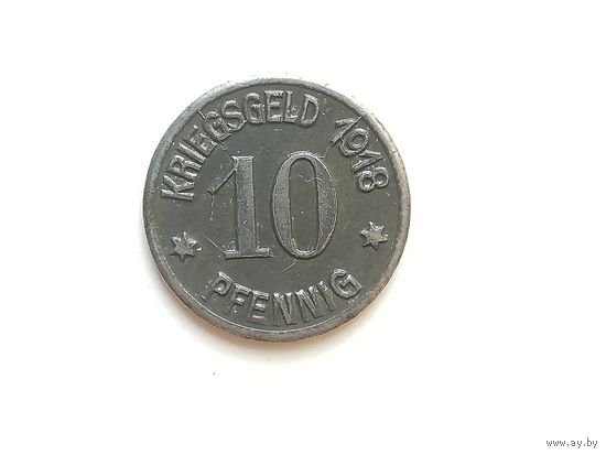 Нотгельд - 10 пфеннигов 1918 года. Кобленц. Нотгельды 1-6-2