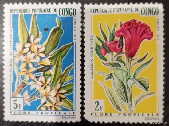Конго 1971. Тропическая флора. Цветы