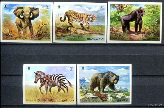 Умм-эль-Кайвайн - 1971г. - Дикие животные - полная серия, MNH [Mi 478 B - 482 B] - 5 марок