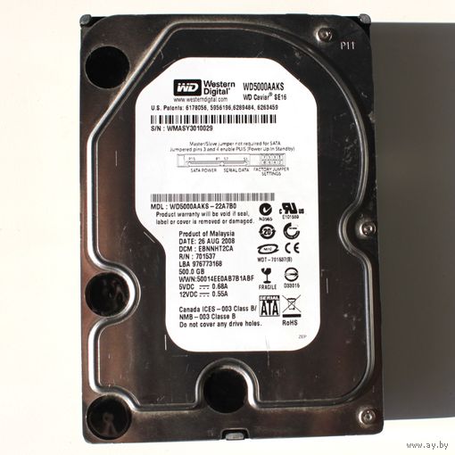 HDD 500GB WD WD5000AAKS SATA3 3,5"
