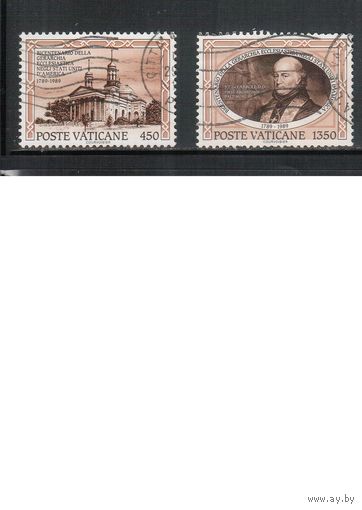 Ватикан-1989,(Мих.993-994)  гаш. , Католицизм в Америке