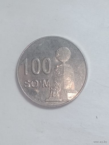 Узбекистан 100 сом 2018 года .
