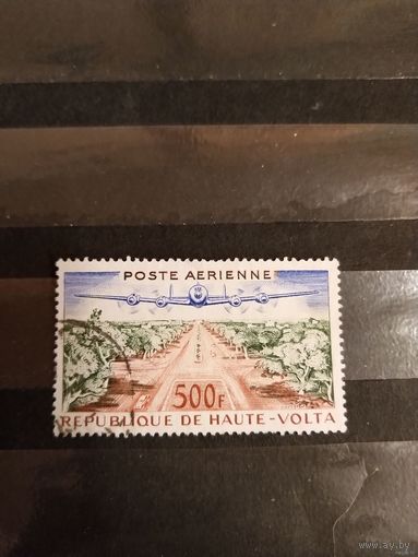 1961 республика Верхняя Вольта ( Буркина Фасо современное название) дорогая концовка серии авиация самолёт (1-3)