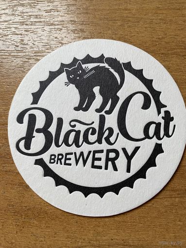 Подставка под пиво пивоварни "Black Cat Brewery" /Россия/