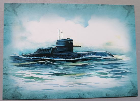 Подводная лодка проекта 667А. Открытка
