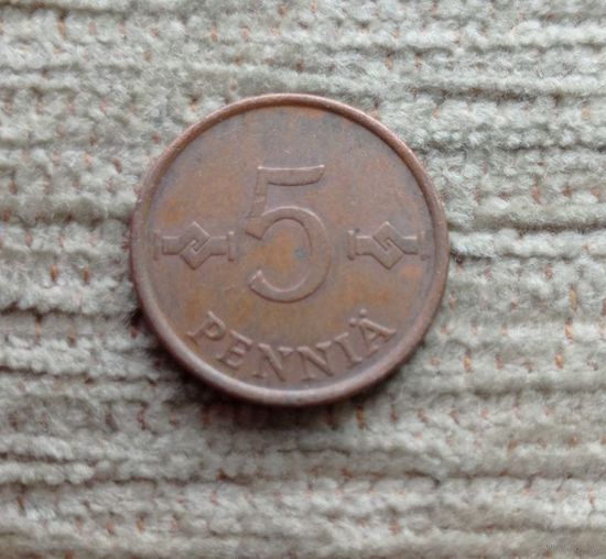 Werty71 Финляндия 5 пенни 1963