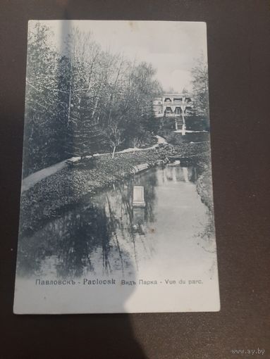 Открытка Павловск. Вид парка. Чистая