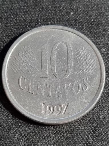 Бразилия 10 сентаво 1997