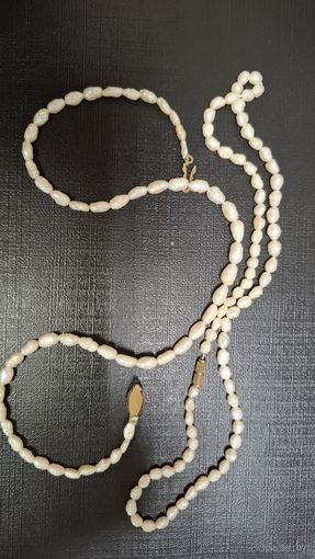 Бусы, жемчуг. 2 пары. Времен СССР