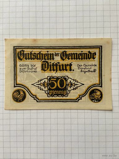 50 пфенигов (нотгельды) г. Германия.-2912