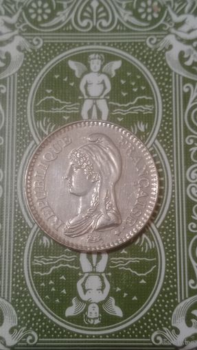 Франция 1 франк 1992 200 лет республики