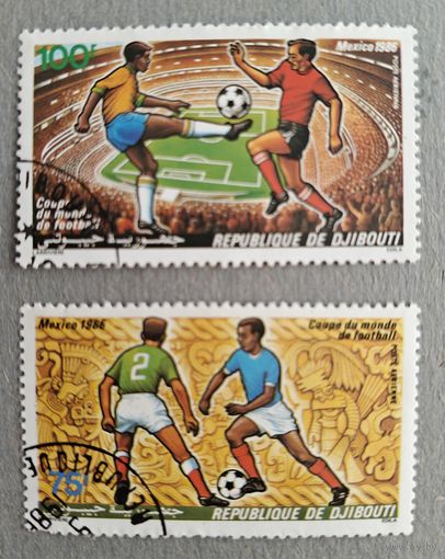 РАСПРОДАЖА КОЛЛЕКЦИИ. Джибути. марки "футбол. Мехико-86"